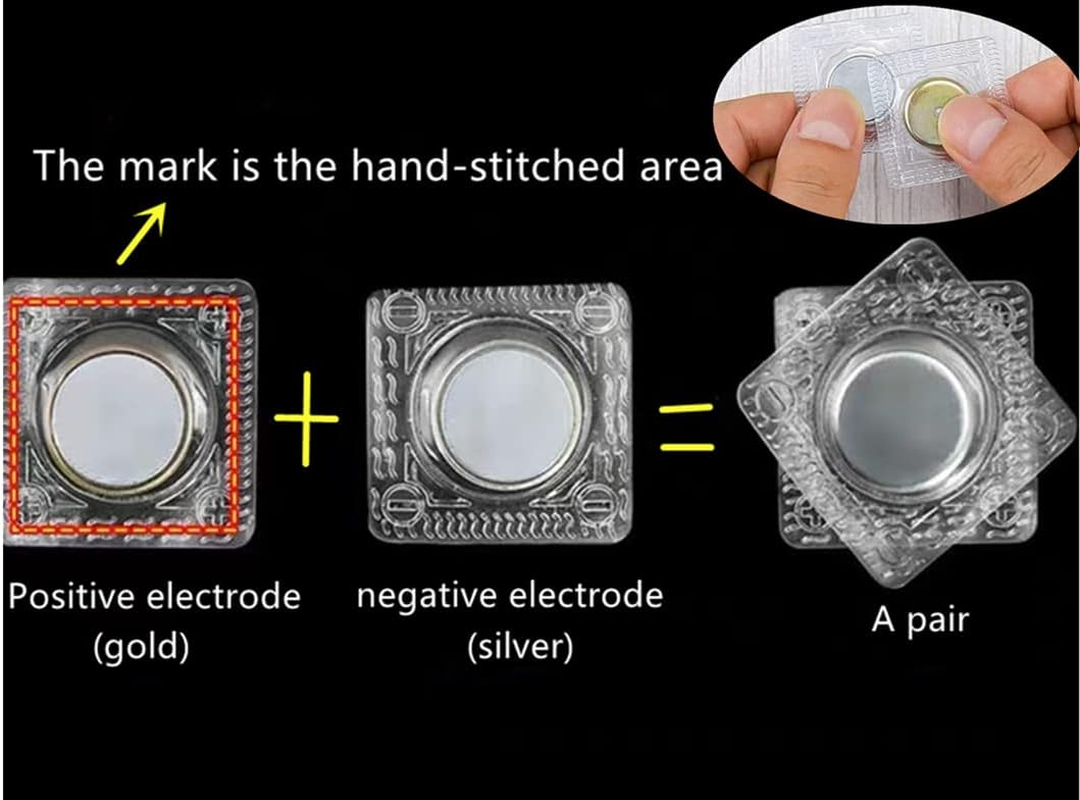 Wan 20 Pairs of Hidden Sewing Super Magnetic Snaps, PVC Wallet Closure Fasteners Snaps Magnet for Apparel Handbags Accessories DIY Craft Tools(1.4 Inch) White 095 image number 4