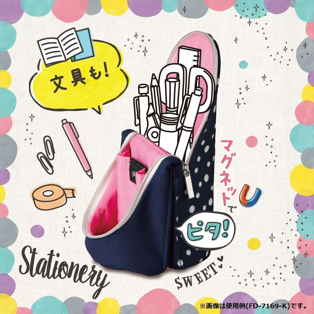 Sonic FD-7169-K Pouch Stand Pouch Master Lil Polka Dot Navy - Navy image number 2