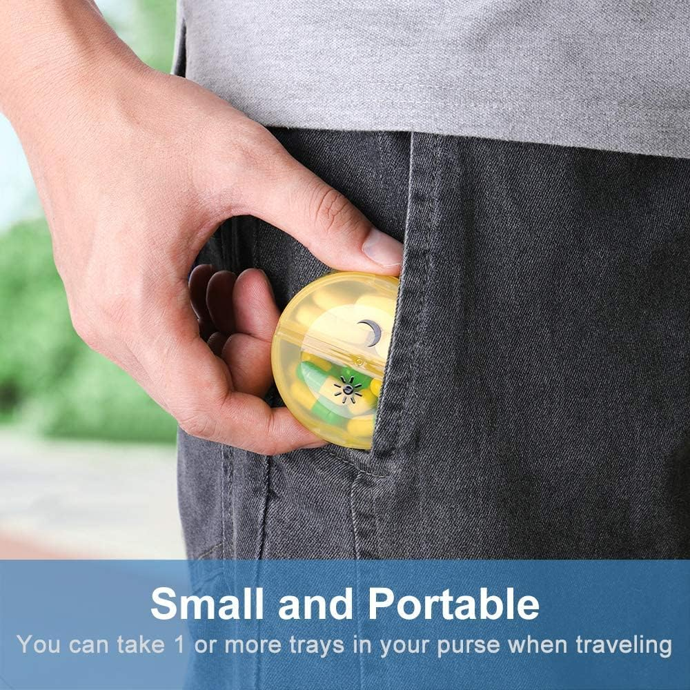 Pill Organizer 7 Day 2 Times a Day, Daily Pill Container Weekly BPA Free Pill Case for Pills, Vitamin, Fish Oils, Supplements, Medicine Holder image number 2