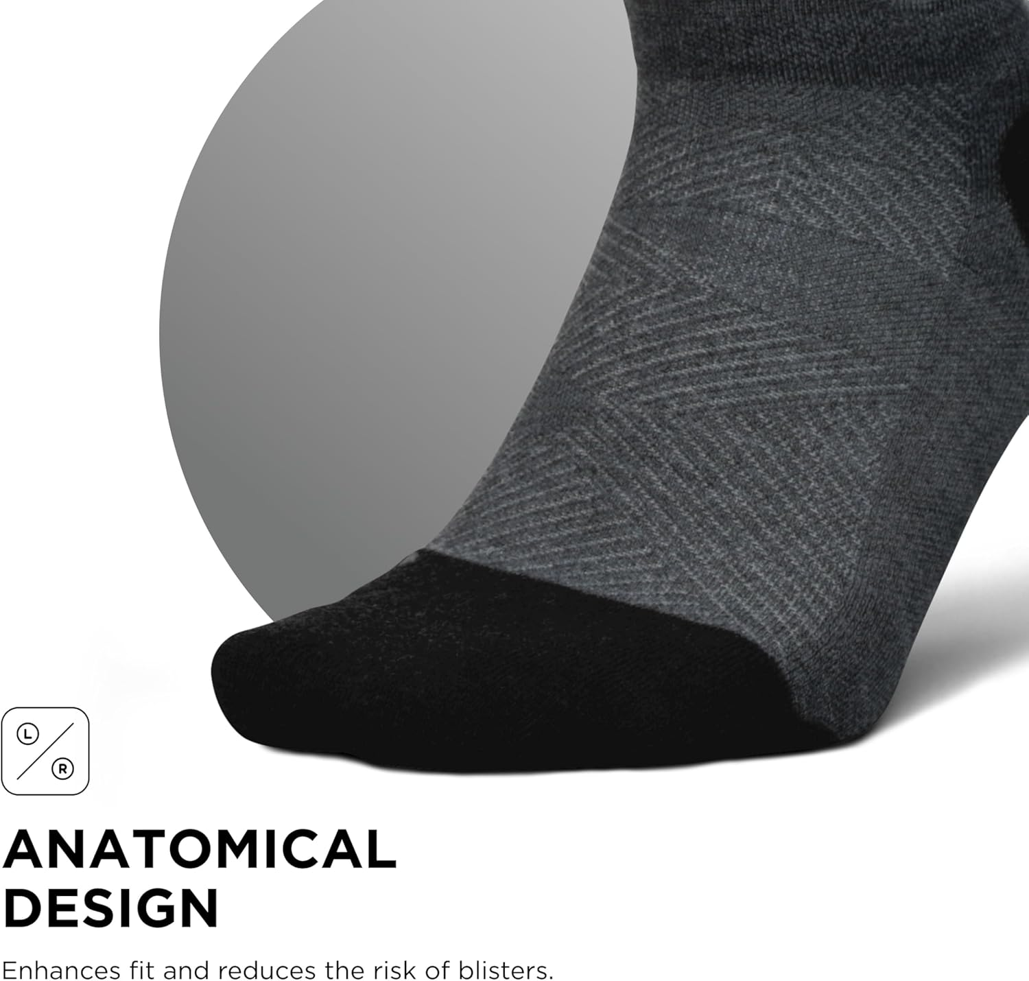 Feetures Elite Max Cushion No Show Tab Ankle Socks - Sport Sock with Targeted Compression - (1 Pair) image number 5