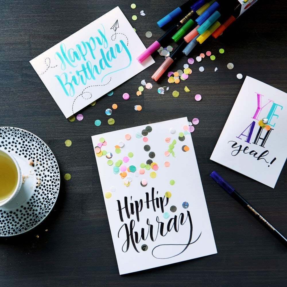 Edding 1340 Brush Pen - Honeydew Melon - 10 Pens - Flexible Brush Tip - Felt Pen for Painting, Writing and Drawing - Bullet Journals, Hand Lettering, Mandalas, Calligraphy - 03: 10 Pens - Blue image number 4