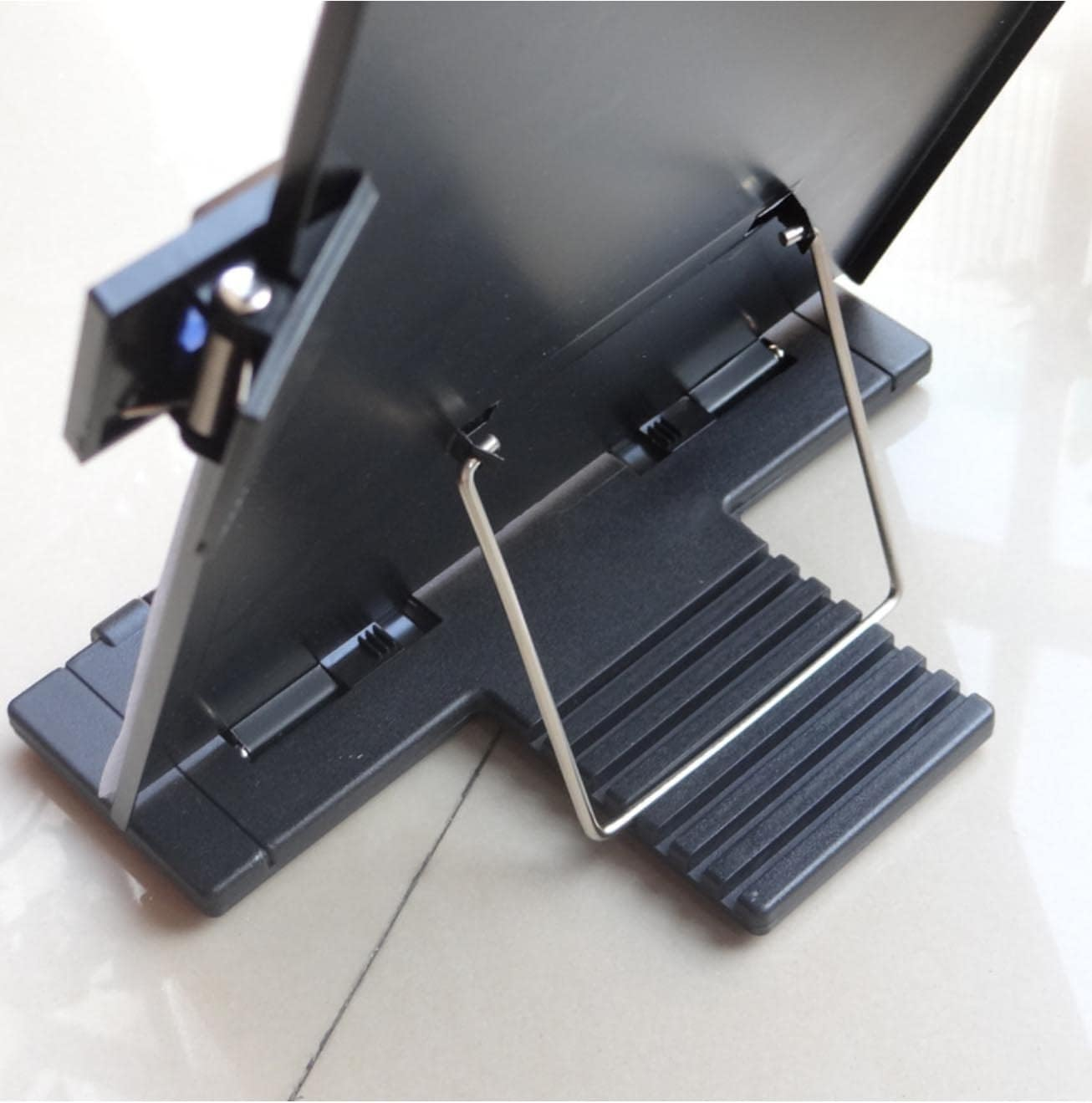 Portable Adjustable Book Document Reading Desk Holder Steel Stand - Protrait