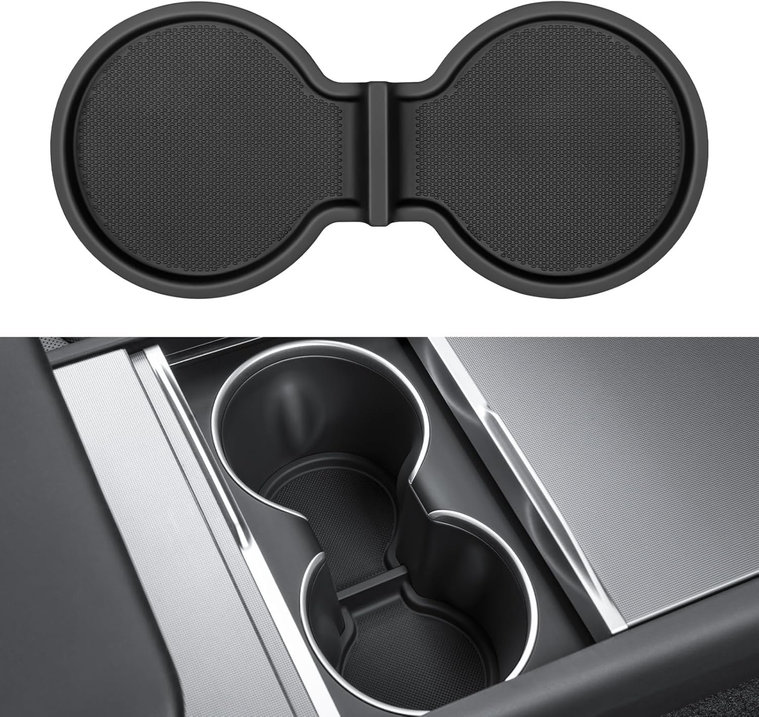 For Tesla Model 3 2024 Cup Holder Insert TPE Center Console Drink Holder Accessories Compatible with Tesla Model 3 Highland 2024