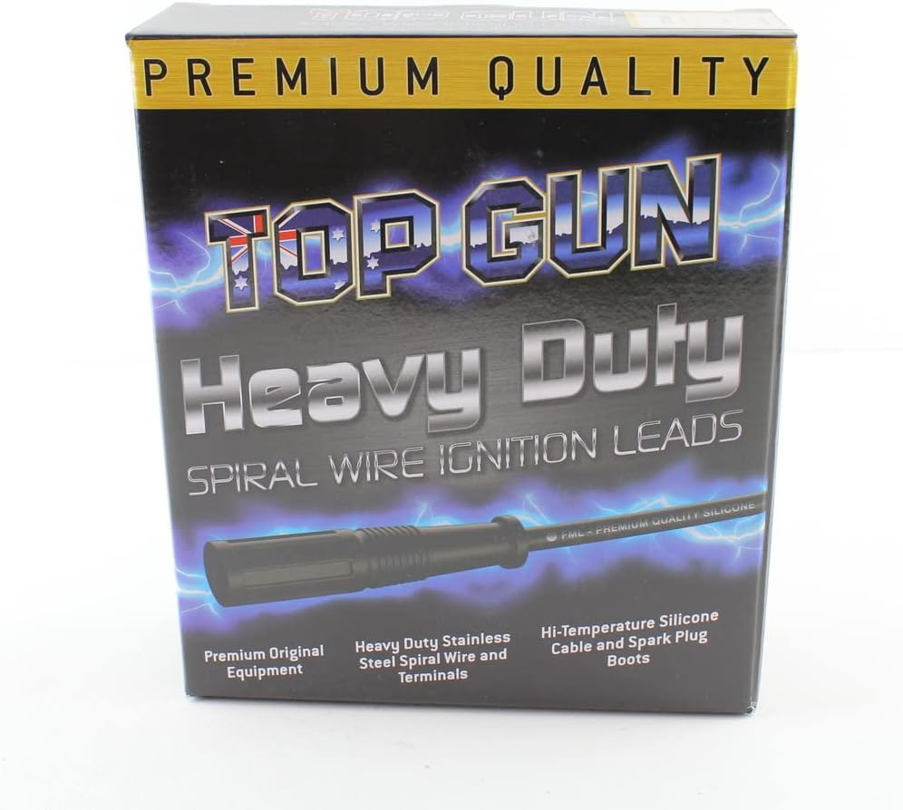 TOP GUN IGNITION LEAD SET for HOLDEN COMMODORE VTII VU VX VY V6 + HEAT SHIELDS image number 1