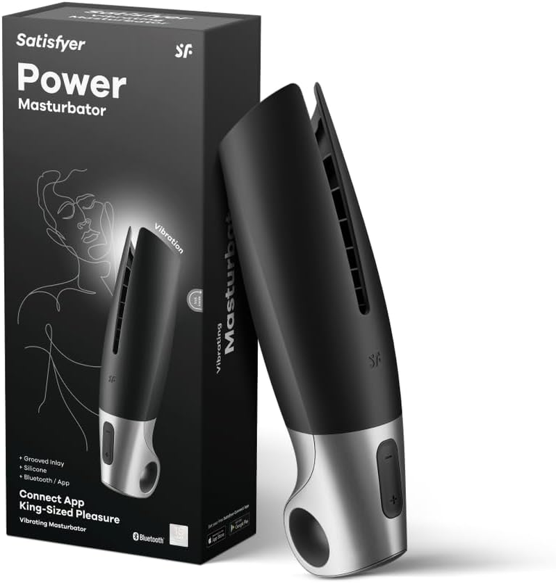 Satisfyer Power Masturbator Black/Silver image number 1