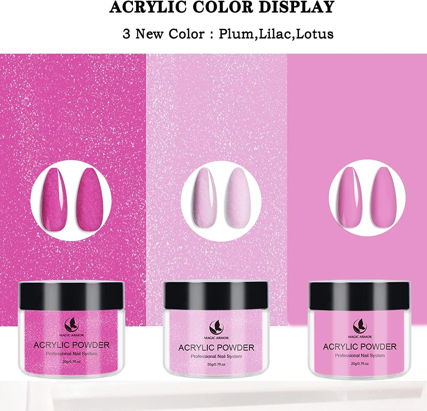 MAGIC ARMOR Acrylic Nail Kit - Professional Liquid & Powder Set with Brush Tips for Beginners image number 4