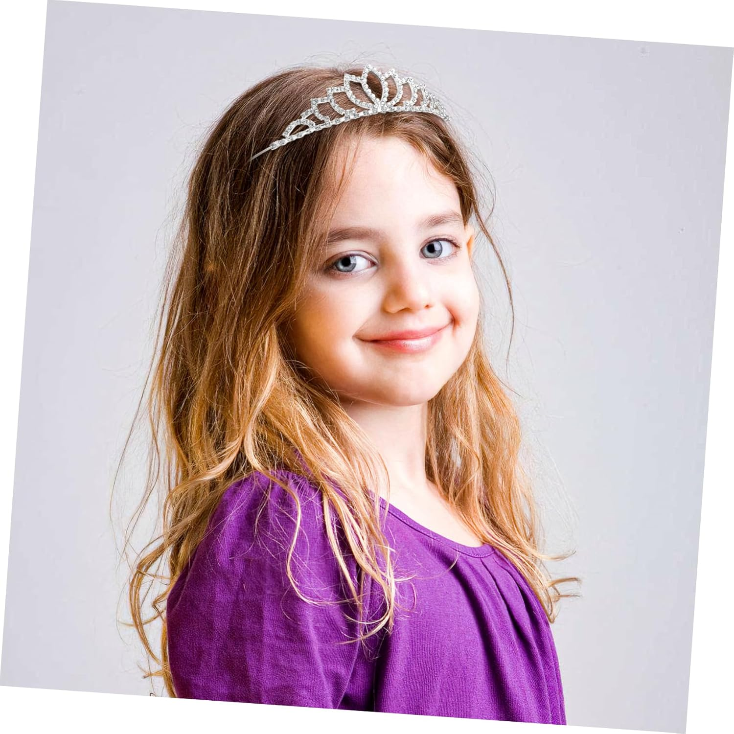 Rhinestone Bridal Hairband Tiara for Women and Cartoon Design Hair Clip Suitable for Weddings Engagements and Parties Elegant Material with Look image number 3