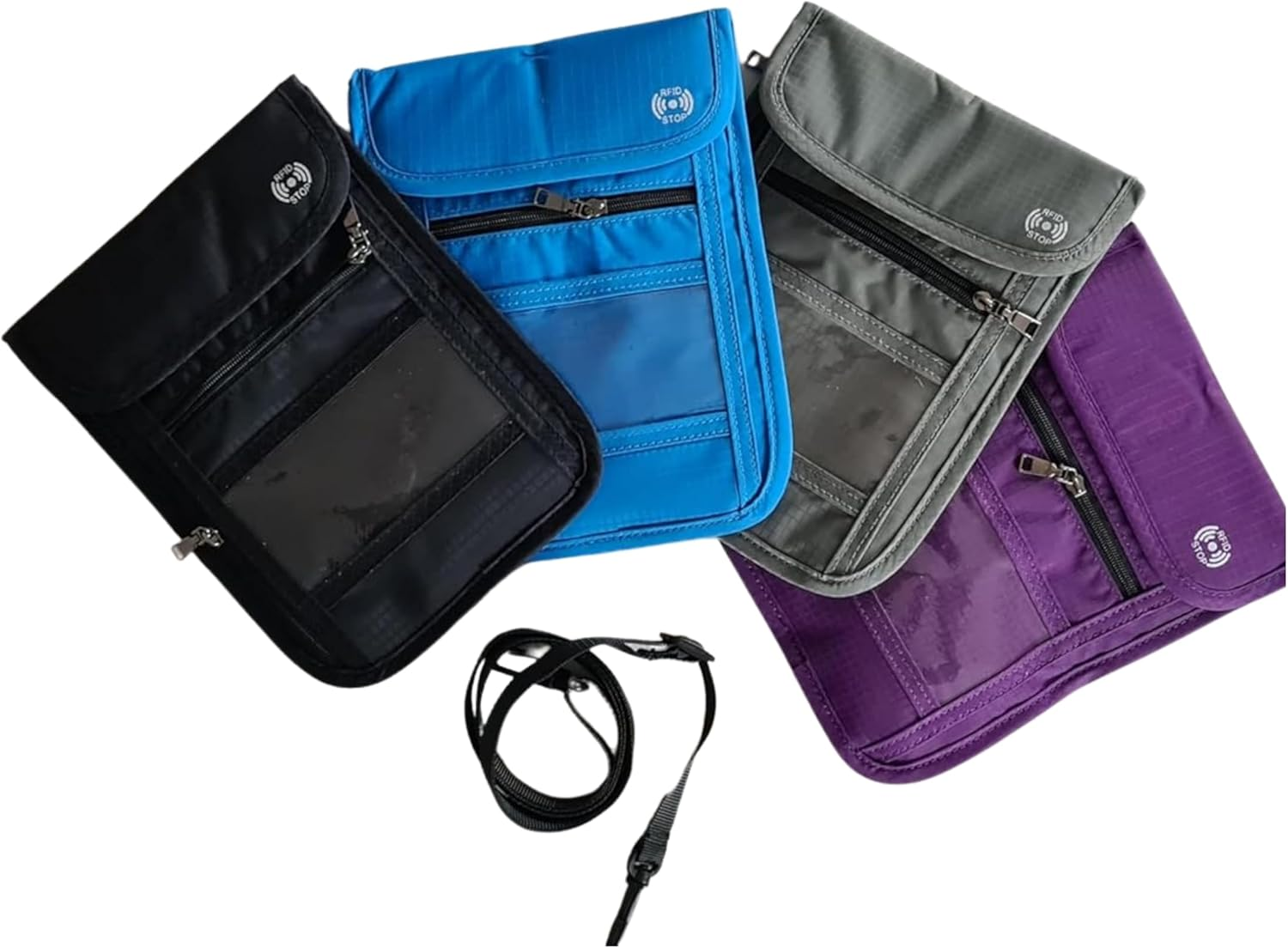 Energy 01 - Crossbody Bag Waterproof RFID Protection Unisex Women Men Kids Phone Passport Biometric ID Cards Bank Card: Blocking RFID Waves at 13.56Mhz image number 3