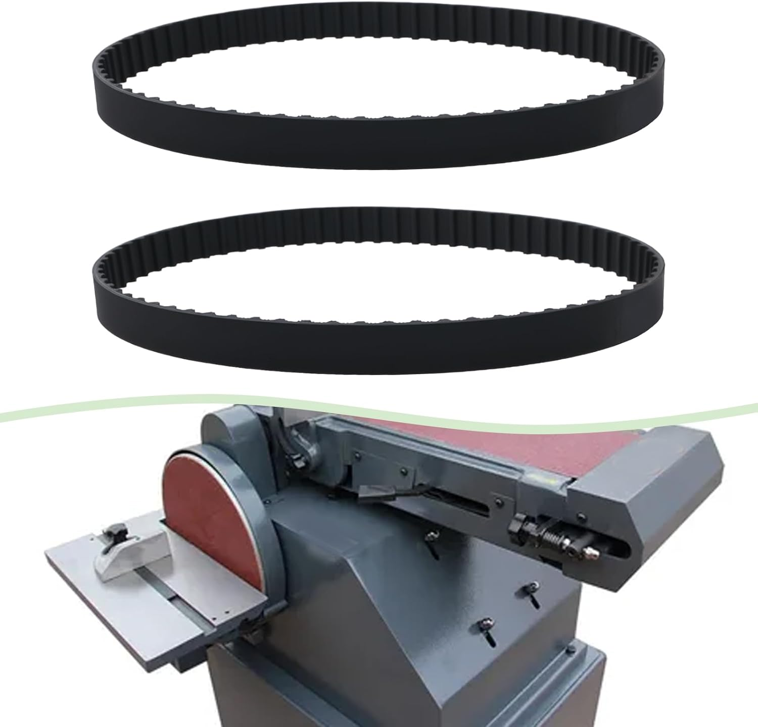 Briny River 2PCS Drive Belt 14 X 3/8 Inch Compatible with Craftsman 113.226421 113.226423 113.226424 113.226430 Disc Sander, 814002-1 2-621826-00 image number 6