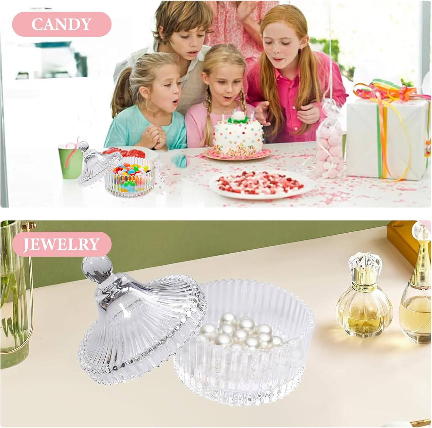 Large Body Powder Puff with Clear Crystal Case &ndash; Soft Washable & Reusable Velour Puff for Wet/Dry Makeup image number 1