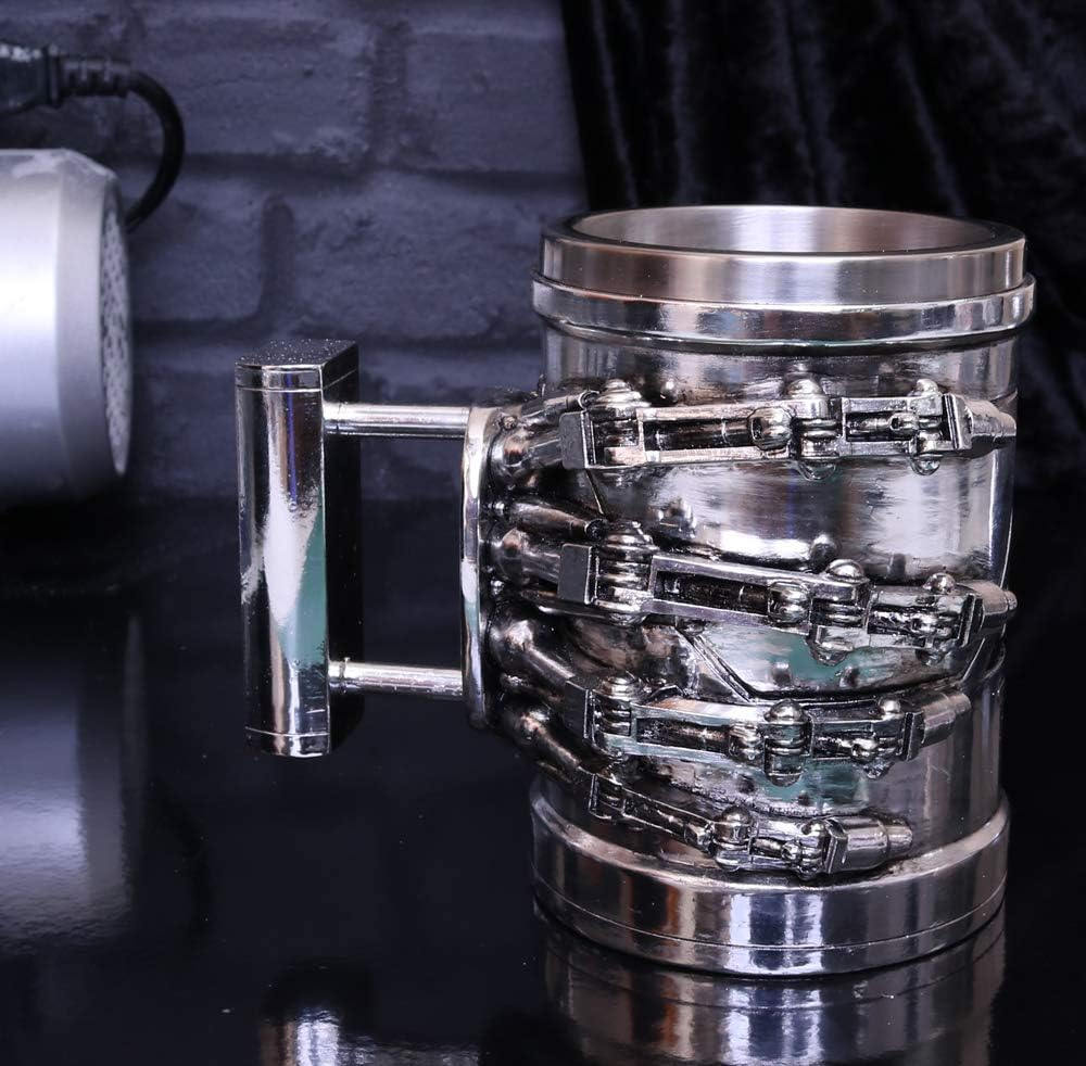 Nemesis Now B4656N9 Terminator 2 Tankard 17Cm, Resin W/Stainless Steel Insert, Silver image number 2