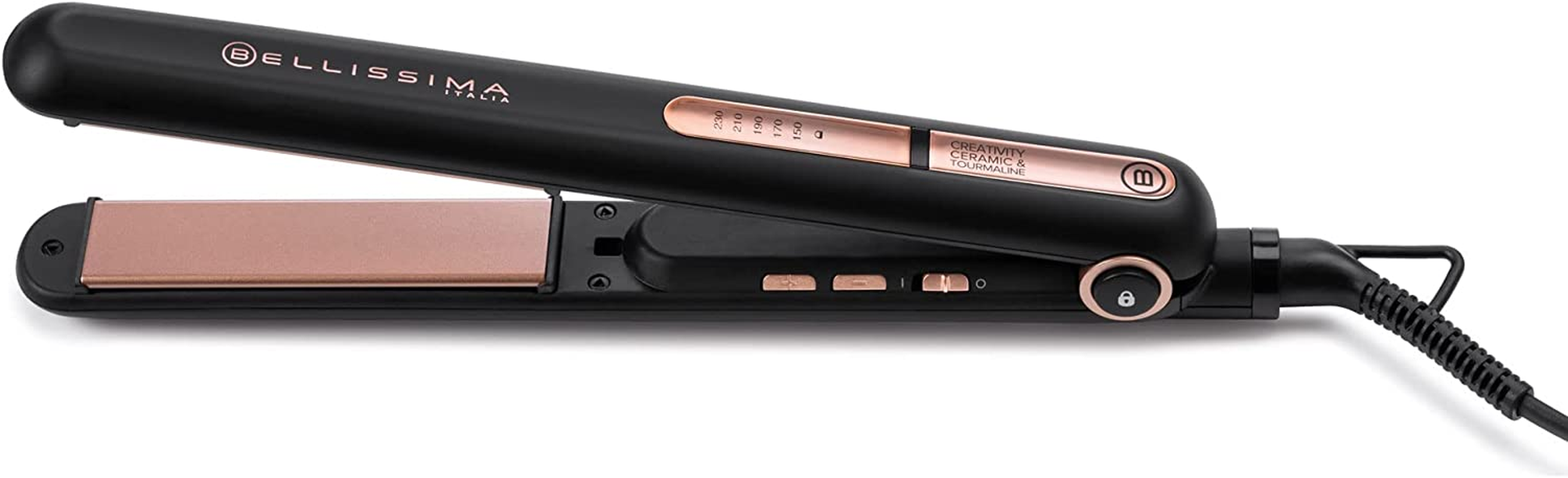 Bellissima Creativity Ceramic & Tourmaline Hair Straightener Straight or Wavy Styling Ceramic & Tourmaline Coating Temperature Setting from 150&deg;C to 230&deg;C Fast Heating image number 2