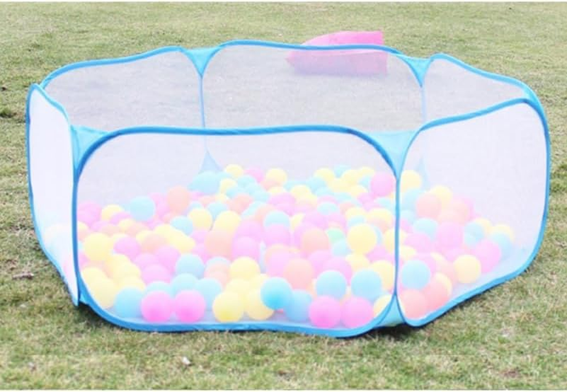 TOYANDONA 1Pc Playpen Ball Pool Tent Foldable Ocean Ball Pool with Mesh Fence for Boy Girl Easy Setup Blue Encourages Creativity and Imagination for Indoor and Outdoor Fun image number 5