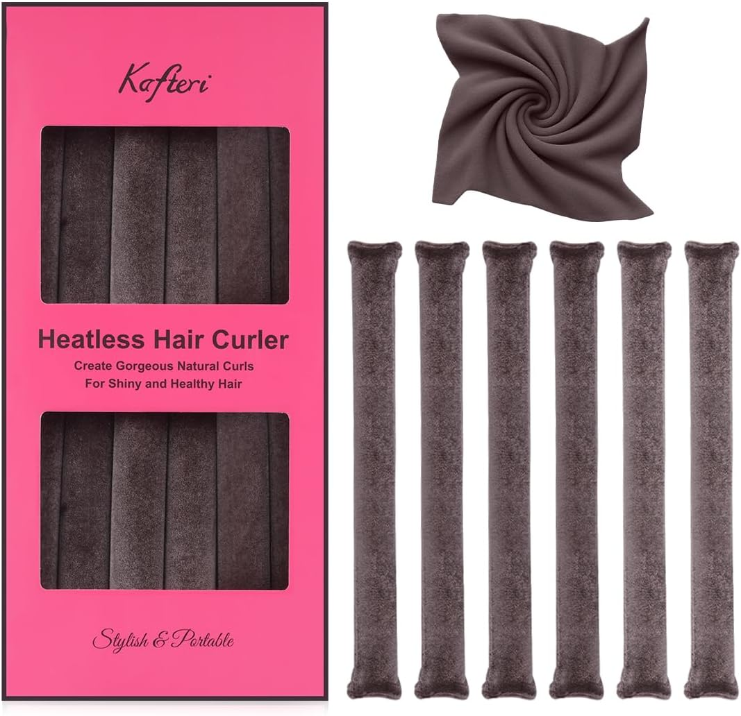 6-Pack Heatless Hair Curlers for Overnight Curls &ndash; Soft Flexi Rods for No Heat Styling, Comfortable Hair Rollers to Sleep in for Women, Heatless Curling Rod Set for Natural Waves image number 3