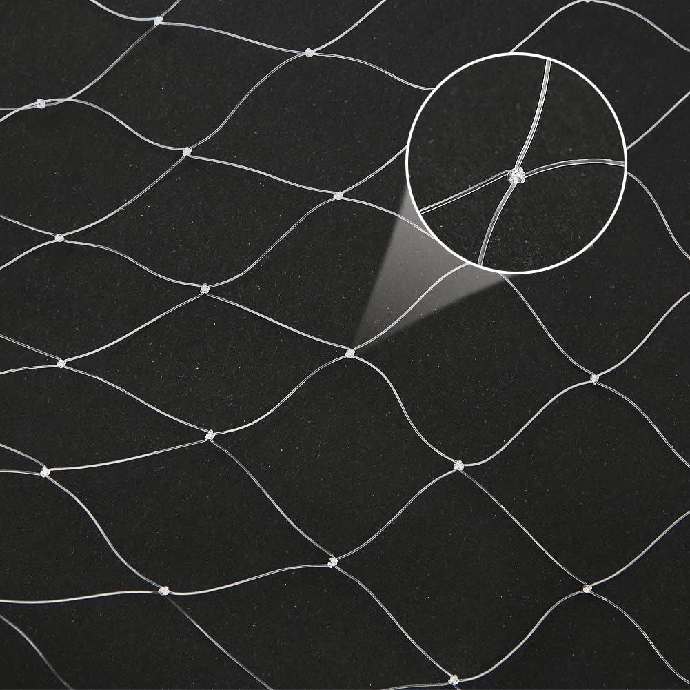 Geluode Cat Safety Net for Balcony and Windows, Transparent Cat Protection Net, Durable, Bite and Tear-Resistant, Includes Fixing Set 2 X 1.5 image number 3