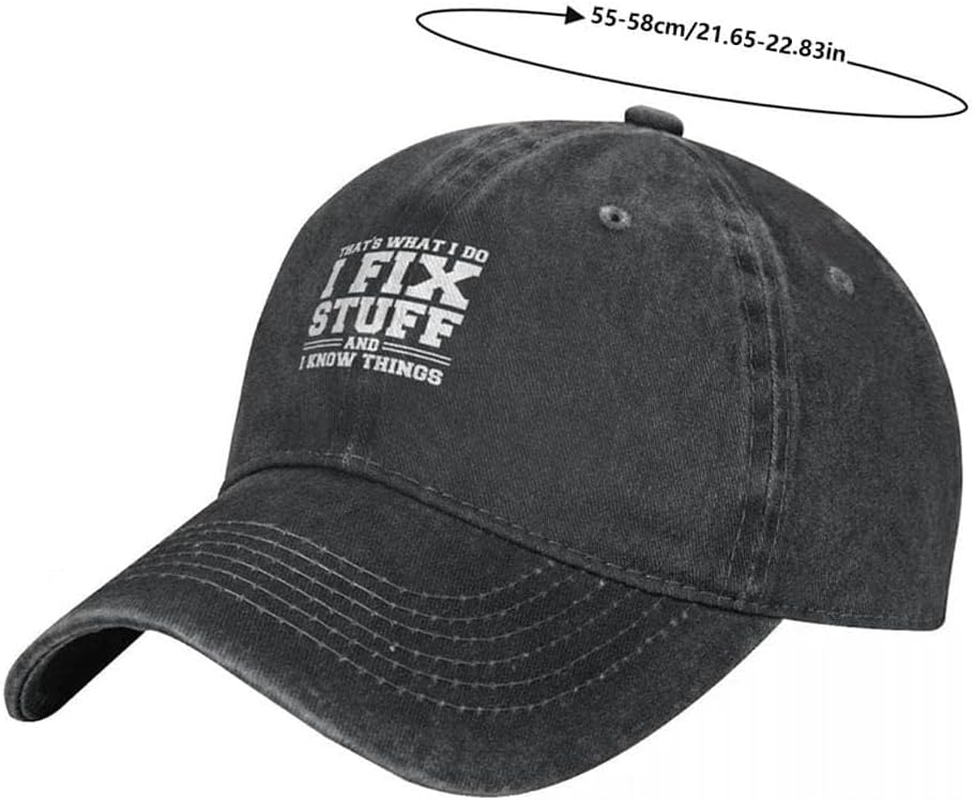 Oimzzr That'S Whats I Do I F Stuff and I Know Things Baseball Caps for Men Adjustable Strapback S Green 1 image number 2