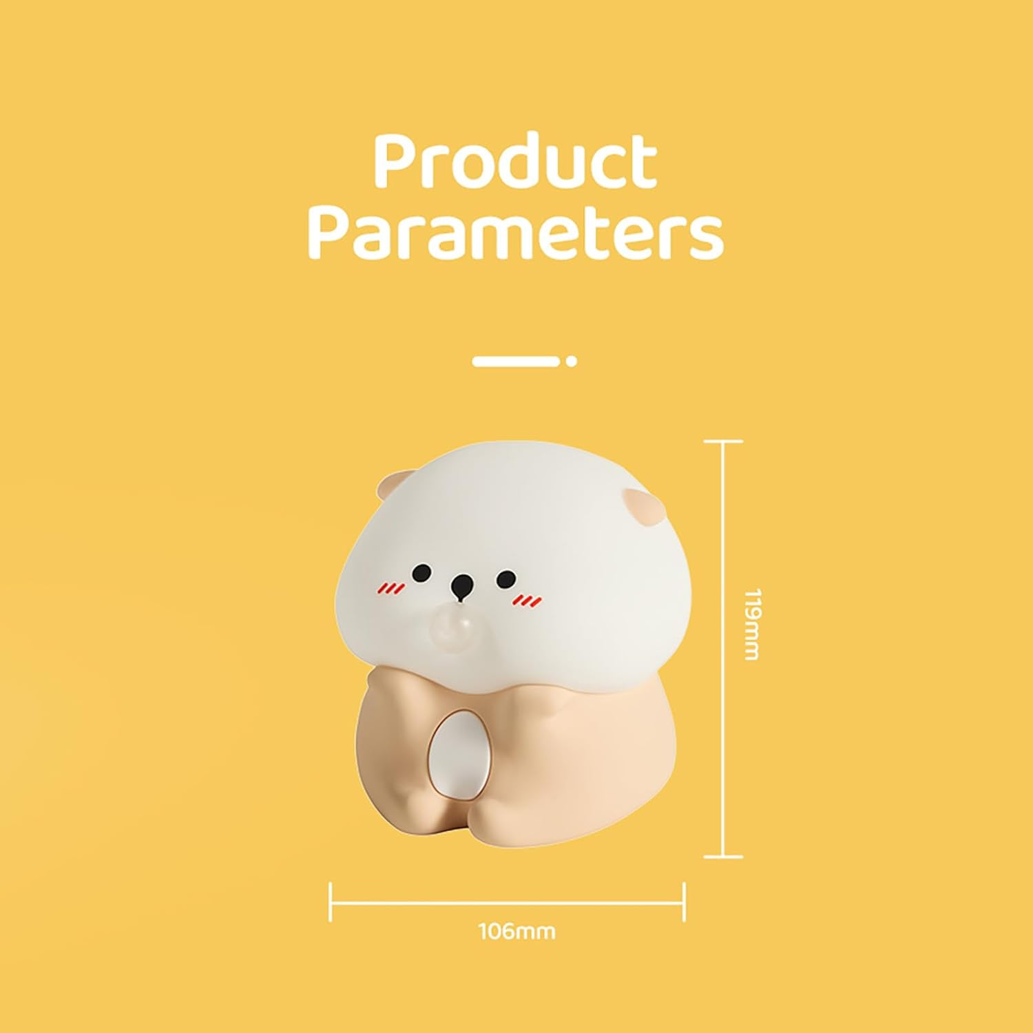 LIFEBEA Cute Night Light for Kids &ndash; LED Touch Toddler Lamp, USB Rechargeable Baby Night Light with 3-Level Warm Glow & 30-Min Timer &ndash; Portable Animal Bedside Children'S Room Decor Gift (Otter) - Sloth image number 4