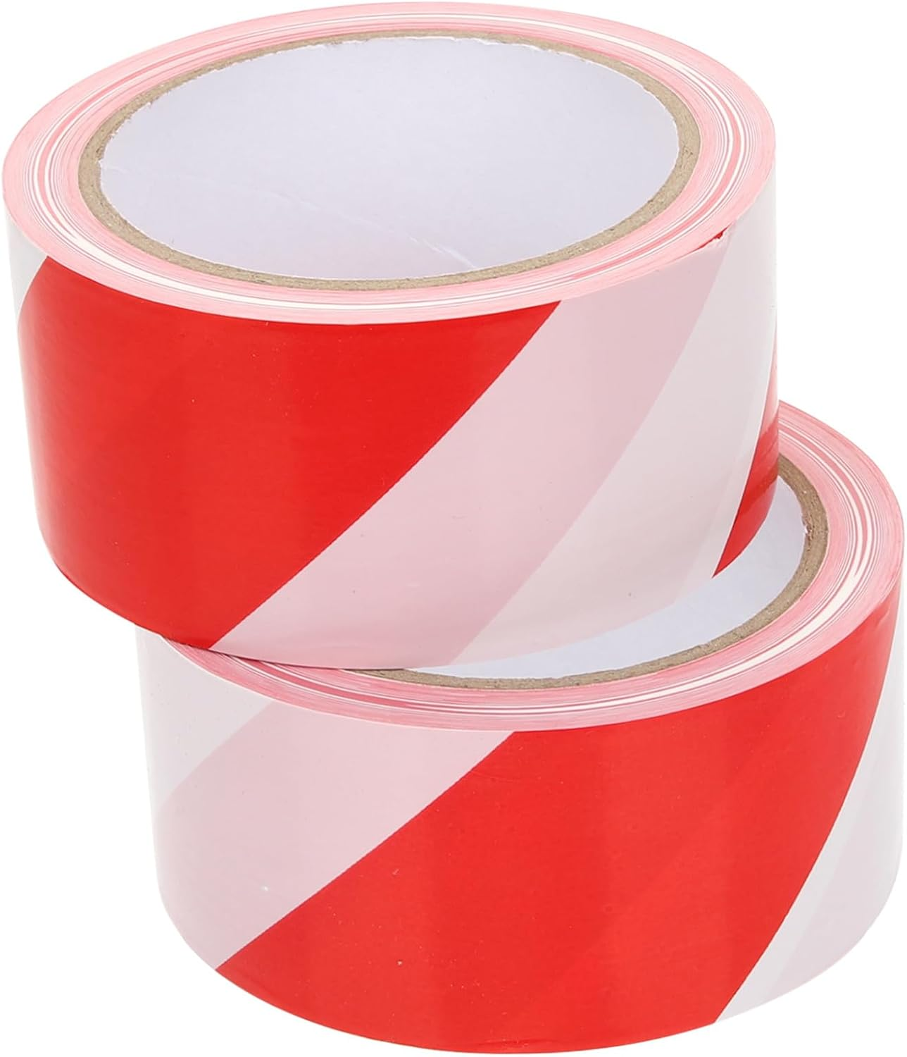 Alipis 2 Rolls Red White Non Adhesive Caution Tape Weather Resistant Safety Warning Barrier Tape for Marking Hazardous Areas and Construction Zones image number 1