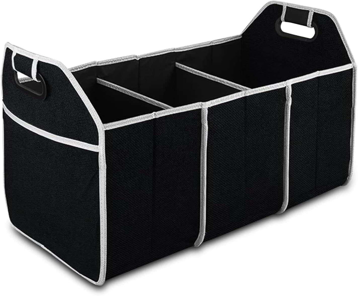 Trunk Organizer for Car & SUV | Collapsible Boot Storage Organizer with Removable Divider | Car Caddy & Grocery Bag Holder for Vehicle Storage