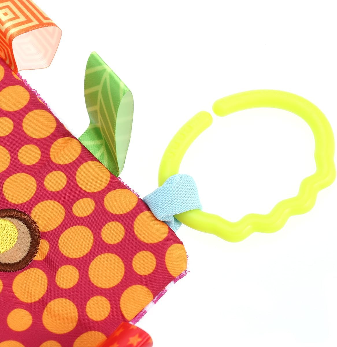 SAFIGLE Teething Toys Soft Crinkle Bear Sensory Blanket Infant Soothing Towel with Stroller Car Seat Attachment for Newborns 0-6 Months