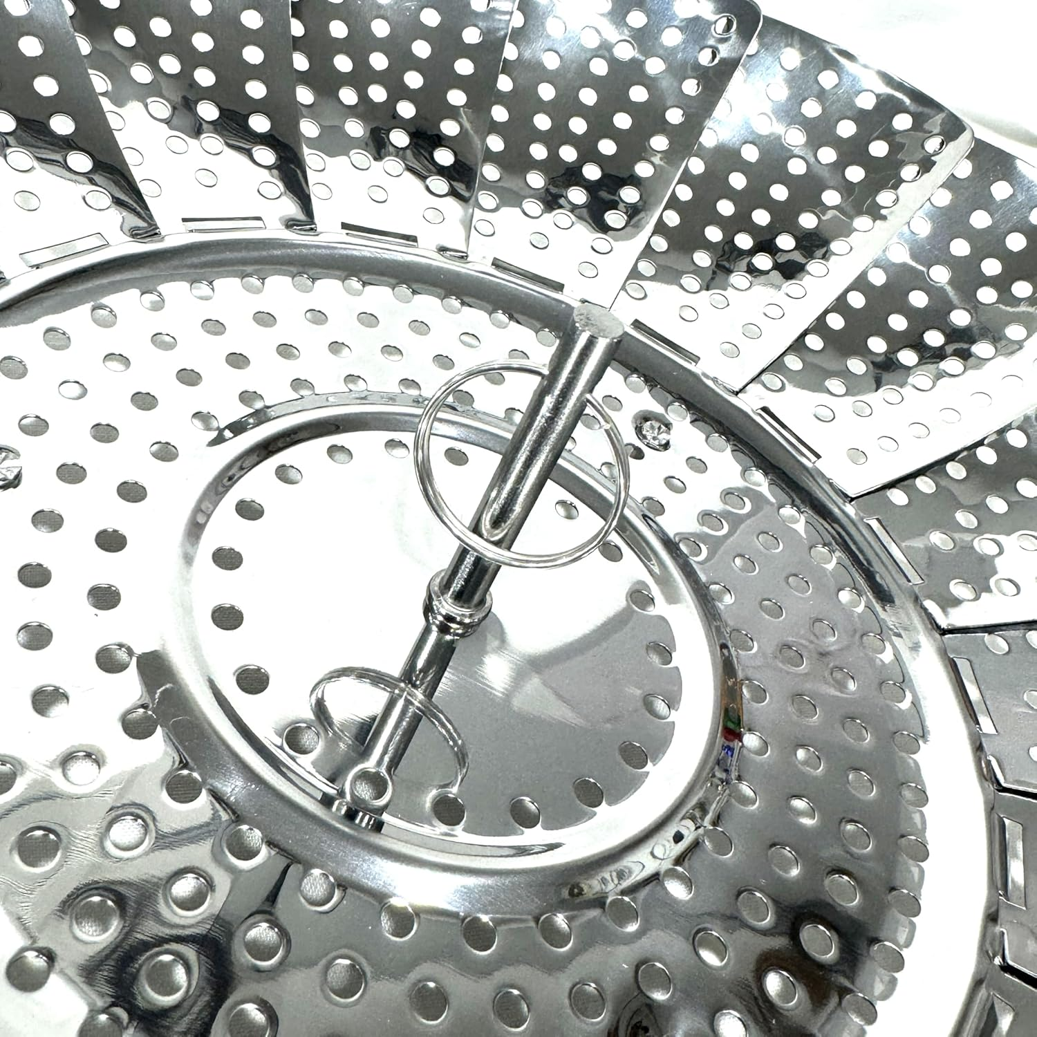 LYLAC HOMEWARE Vegetable Folding Steamer Basket, Metal Stainless Steel Insert, Collapsible for Cooking Food, Expandable Fit Various Size Pot 430 12" 28CM