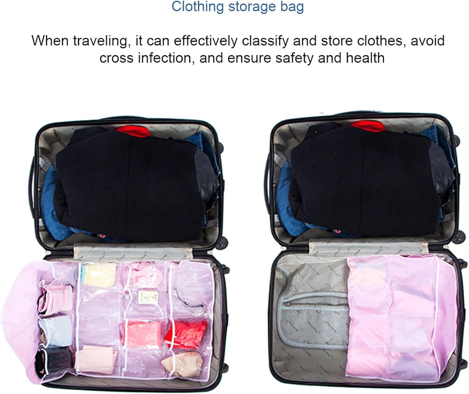 16 Pockets Socks Bra under Organizer Clear Home Rack Er Stora Organizer Bedroom Bag Beige