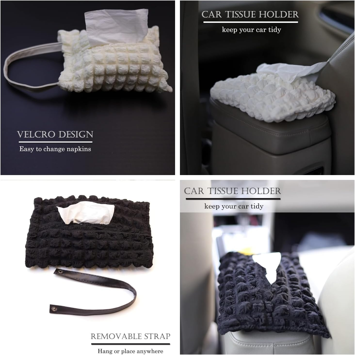 Car Seat Hanging Paper Box - Black image number 5