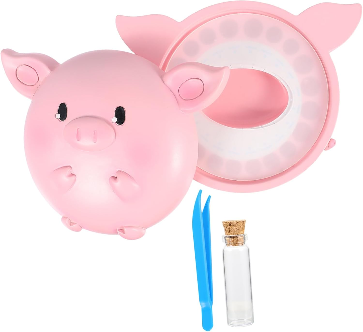 FRCOLOR Creative Baby Tooth Storage Box Deciduous Tooth Organizer for Children Cute Pig Design image number 5