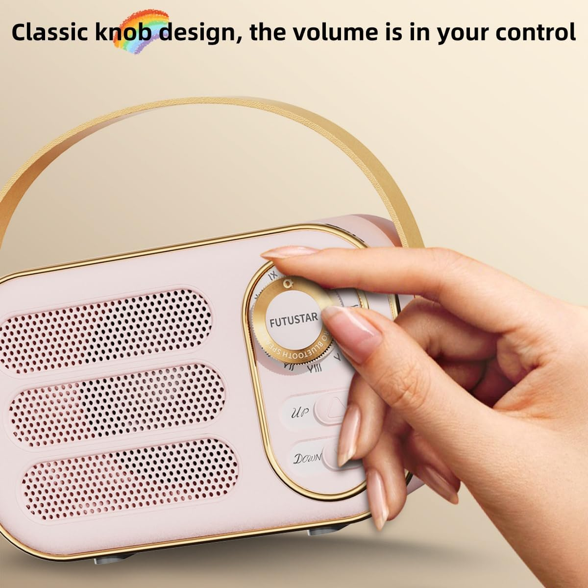 NEVKA Bluetooth Speaker, Portable Mini Speaker with Hifi Sound Quality, Retro Style Wireless Bluetooth Speaker,Speaker for Indoor,Outdoor, Car,Cafe,Travel (Green) - Green image number 4