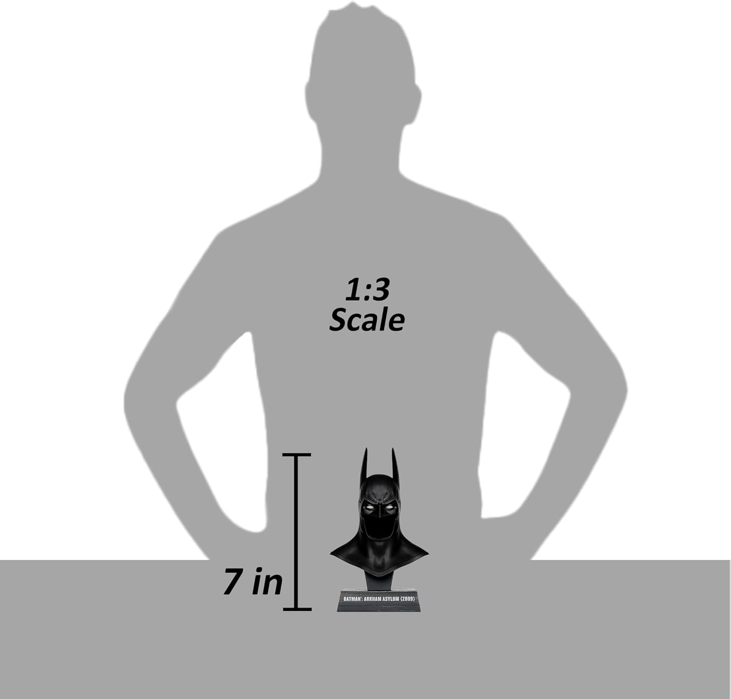Mcfarlane Toys DC - Batman Cowl (Arkham Asylum) 1:3 Prop Replica image number 1