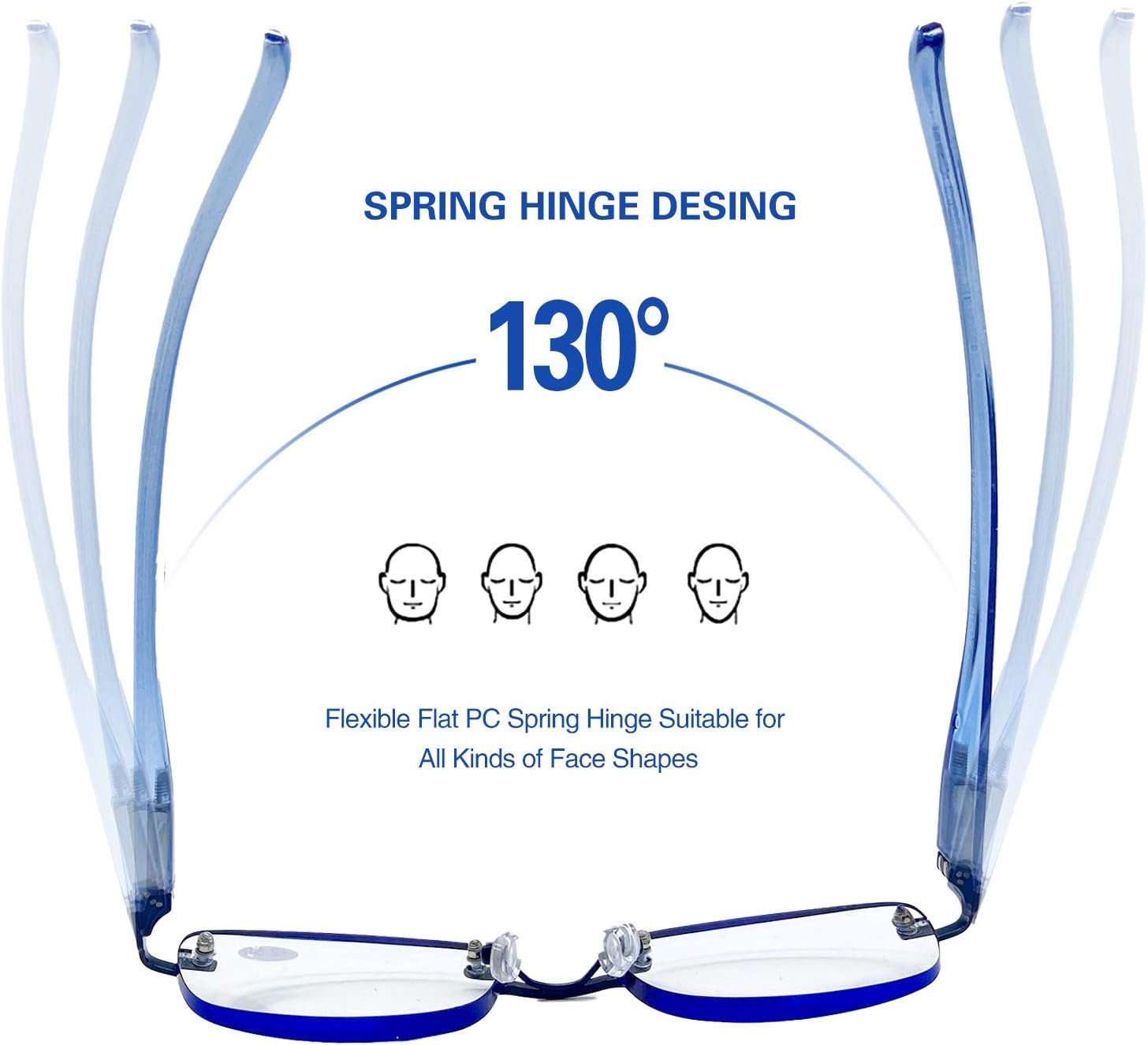 3-Pack Rimless Reading Glasses for Women over 35, UV 400 Spring Hinge Readers, Lightweight Classic Elegant Artistic Eyeglasses, Nonpres_ (Mix, 2.5 X Etc) image number 2