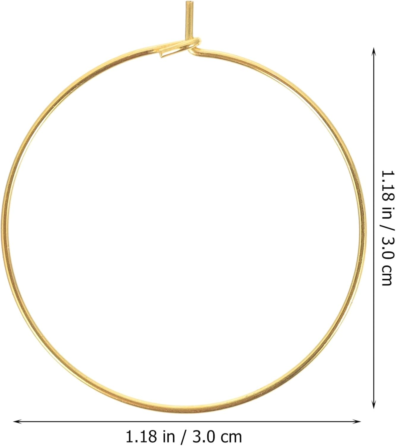 SEWACC 150Pcs Earring Hoops for Jewelry Making DIY Earring Circles round Beading Hoops Jeweley Making Finding for DIY Hoop Earrings Craft Golden - Golden image number 6