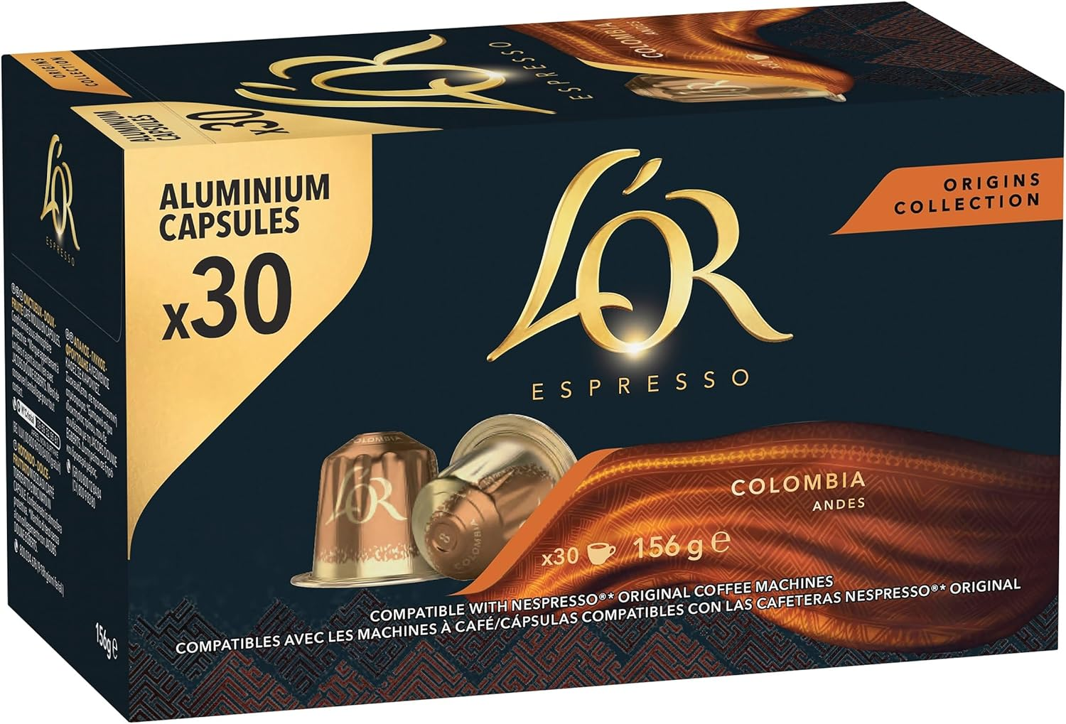 L'OR Espresso Colombia - Intensity 8 - Aluminium Capsules Compatible with Nespresso Machines (5 X 30 Pods Pack) image number 6