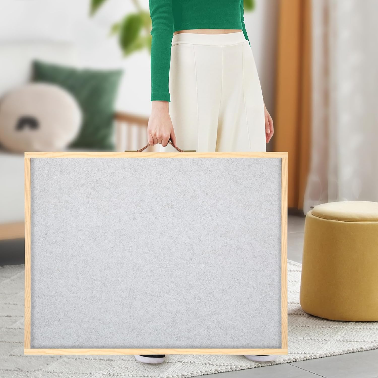 90X69Cm Rotating Jigsaw Puzzle Board with 6 Drawers & Lazy Susan - Premium Wooden Puzzle Table for Adults, Spinning Puzzle Board with Dustproof Clear Cover, Birthdays/Christmas (89X69Cm image number 4