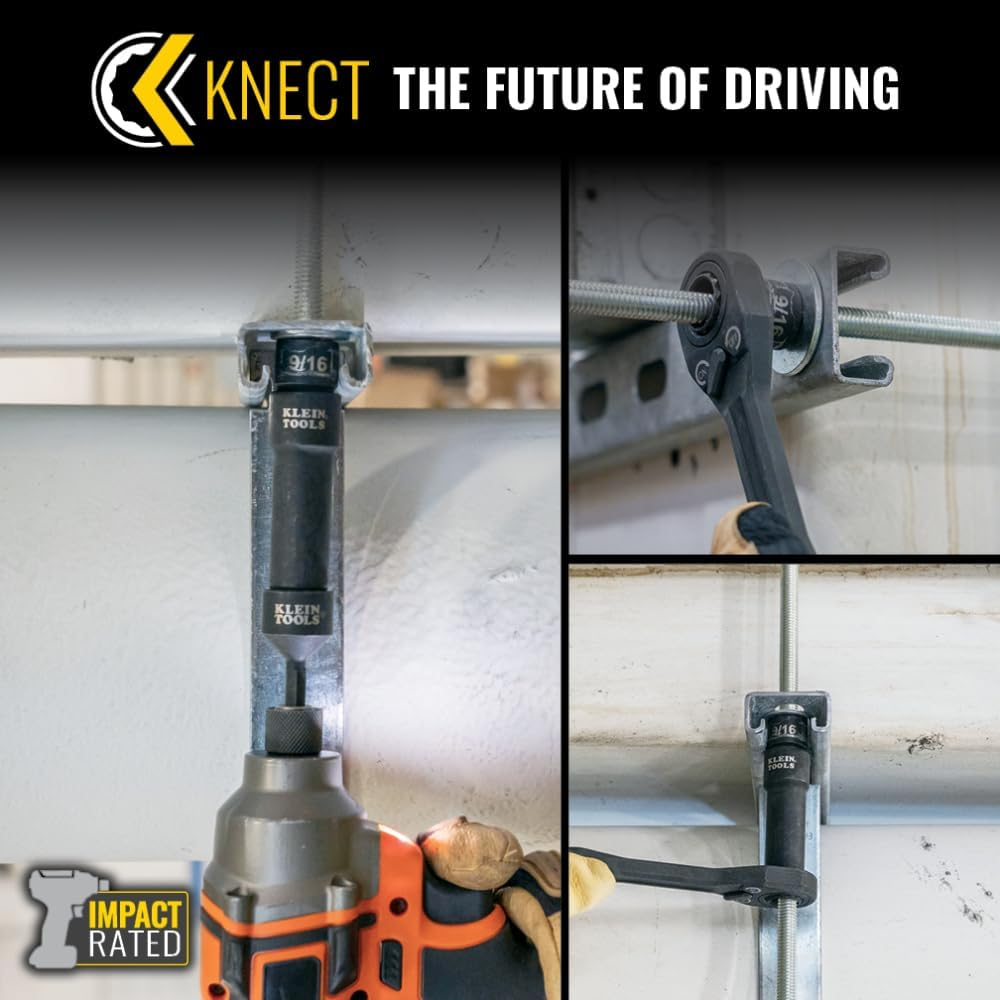 Klein Tools A-65400 KNECT 3/8 Inch Drive Impact-Rated Pass through Socket Set (15 Pieces) image number 6