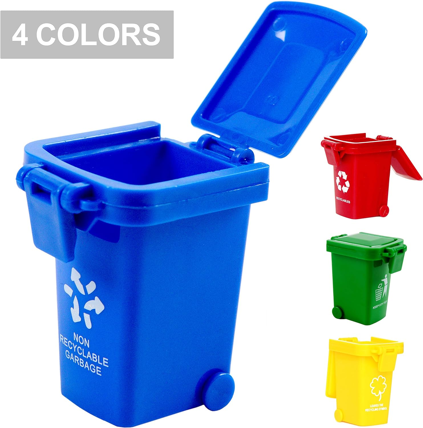 Trash Can Toy,Garbage Truck'S Trash Cans,Original Colour Mini Curbside Garbage Bin Trashcan Kids Toddlers Toys image number 2
