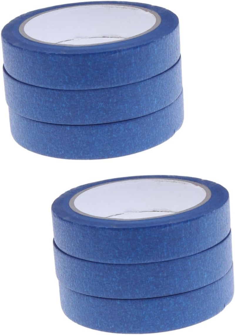 SEWACC 6Pcs High Temperature Resistant Rubber Color Separation Mark Tape Masking Tape for Painting Use Easy Application Uv Resistant Textured Paper image number 6
