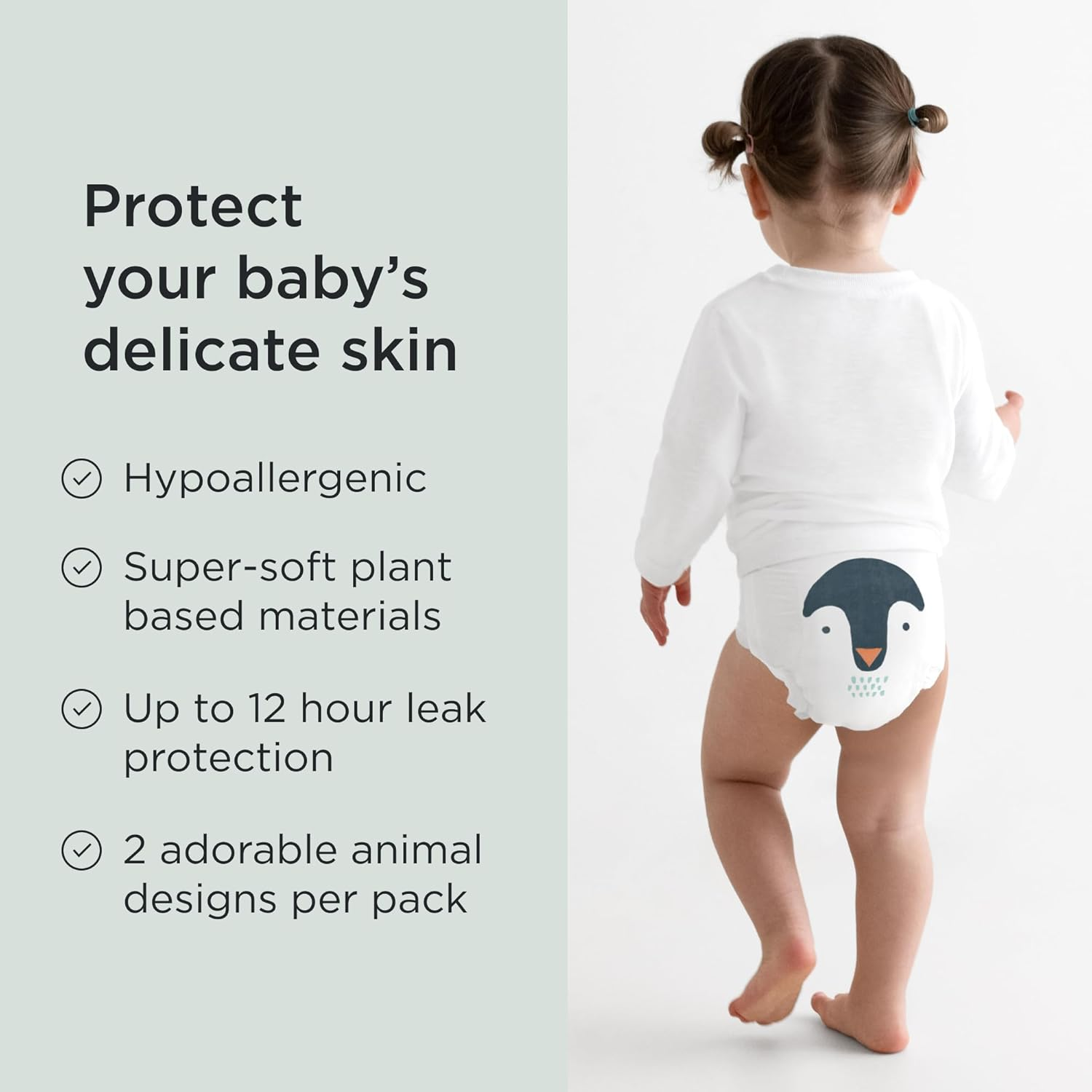 Kit & Kin Premium Eco-Friendly and Sustainable Baby Nappies Size 6 | Hypoallergenic with Flash Dry High-Performance Layer | Vegan & Chlorine-Free | Superior Leak Protection | 96 Nappies image number 4