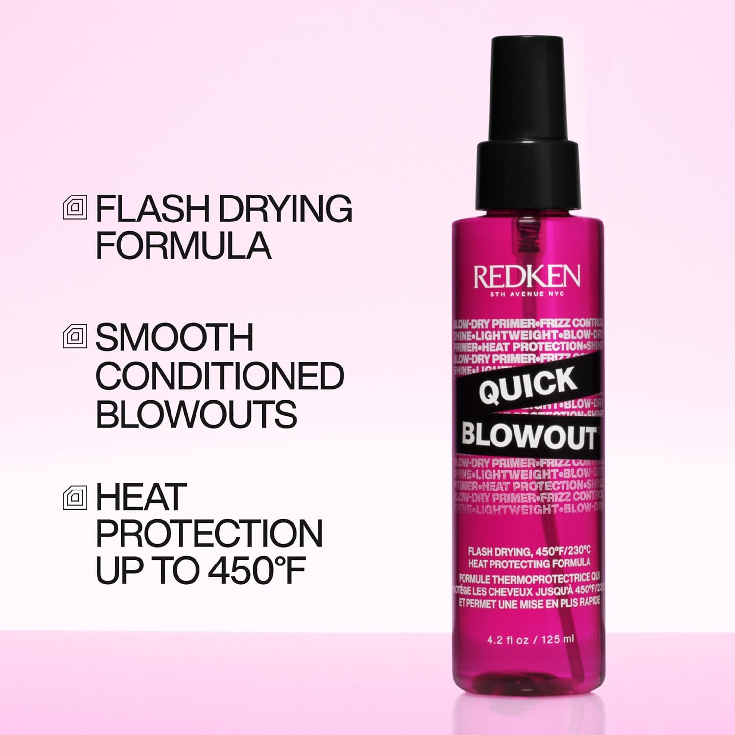 Redken Quick Blowout Heat Protecting Spray 125Ml image number 3