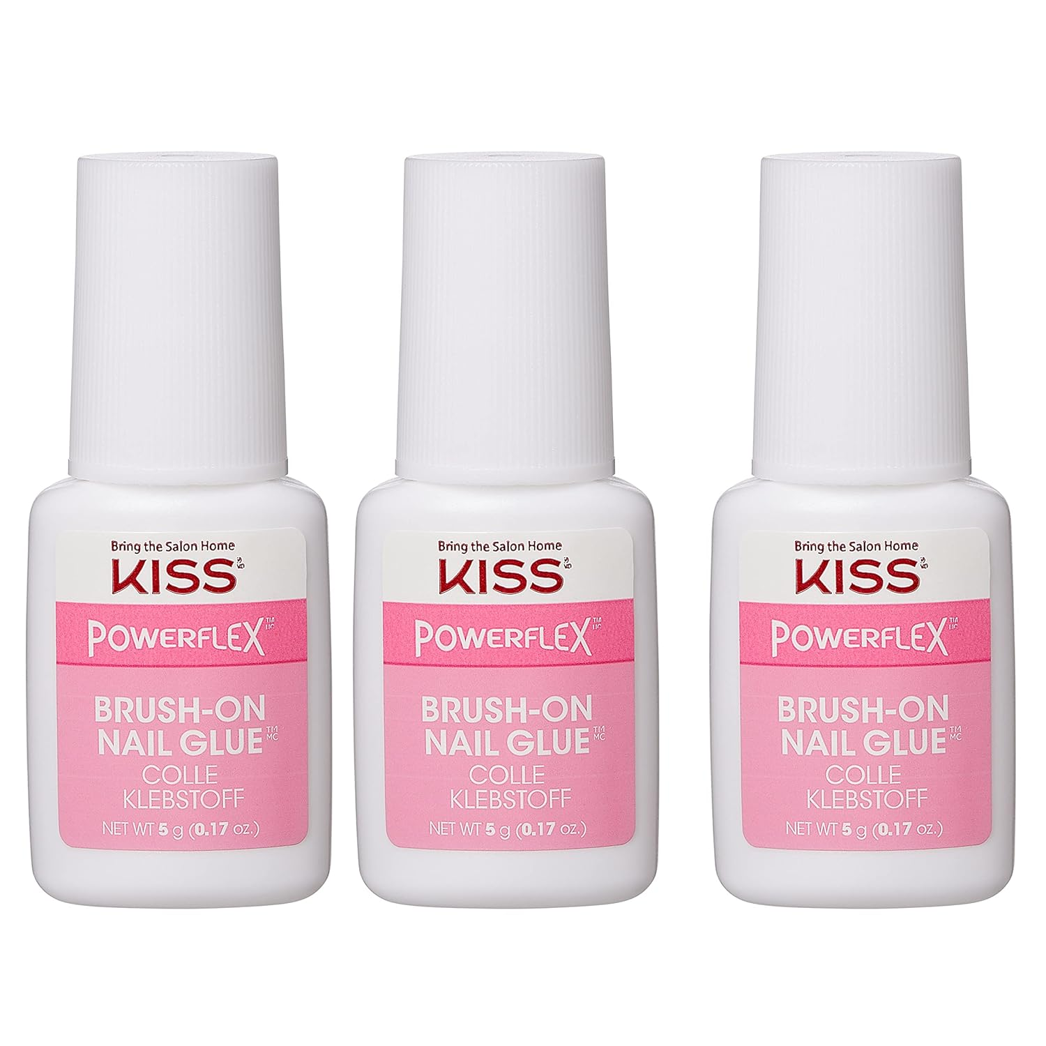 Kiss Powerflex Brush on Nail Glue 0.17 Ounce (Pack of 3) image number 3