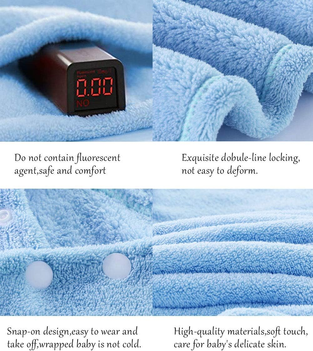 Shark Hooded Bath Towel Poncho for Kids, Ultra Soft Towel Wrap, Extra Large Size 28X55 Inch, Absorbent Bathrobe &ndash; SZTTY (Blue) image number 5