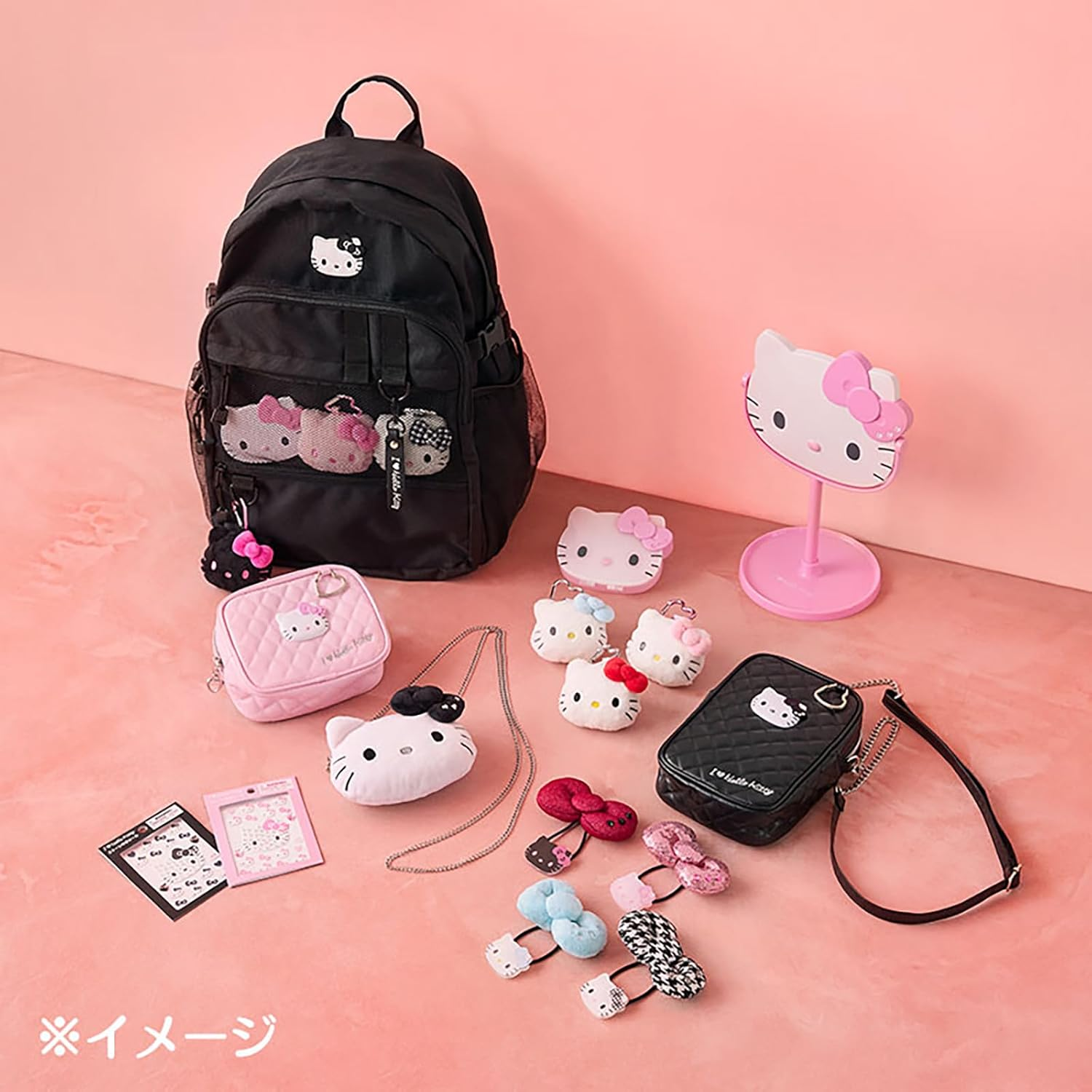 [サンリオ] フェイス形マスコットホルダー（I Love Hello Kitty） image number 1