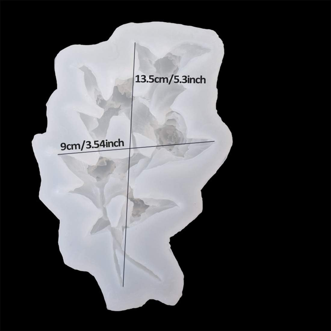 Fineinno 3D Rose Flower Silicone Molds for Epoxy Resin,Floral Crystal Molds with Stems Bouquets Branch Casting Mould for Fondant Chocolate Candy Soap image number 1