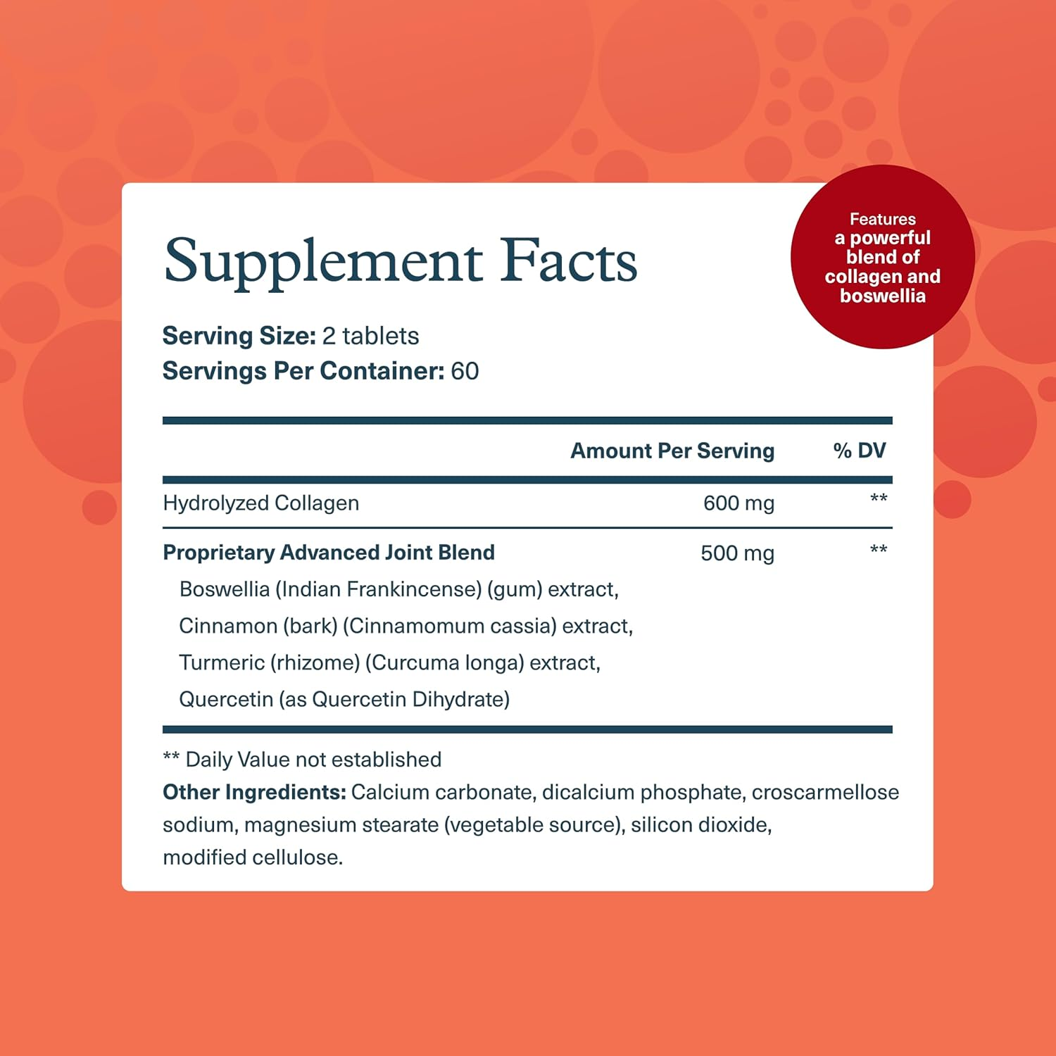 Youtheory Joint Collagen Advanced with Boswellia, 120 Count (1 Bottle) image number 2