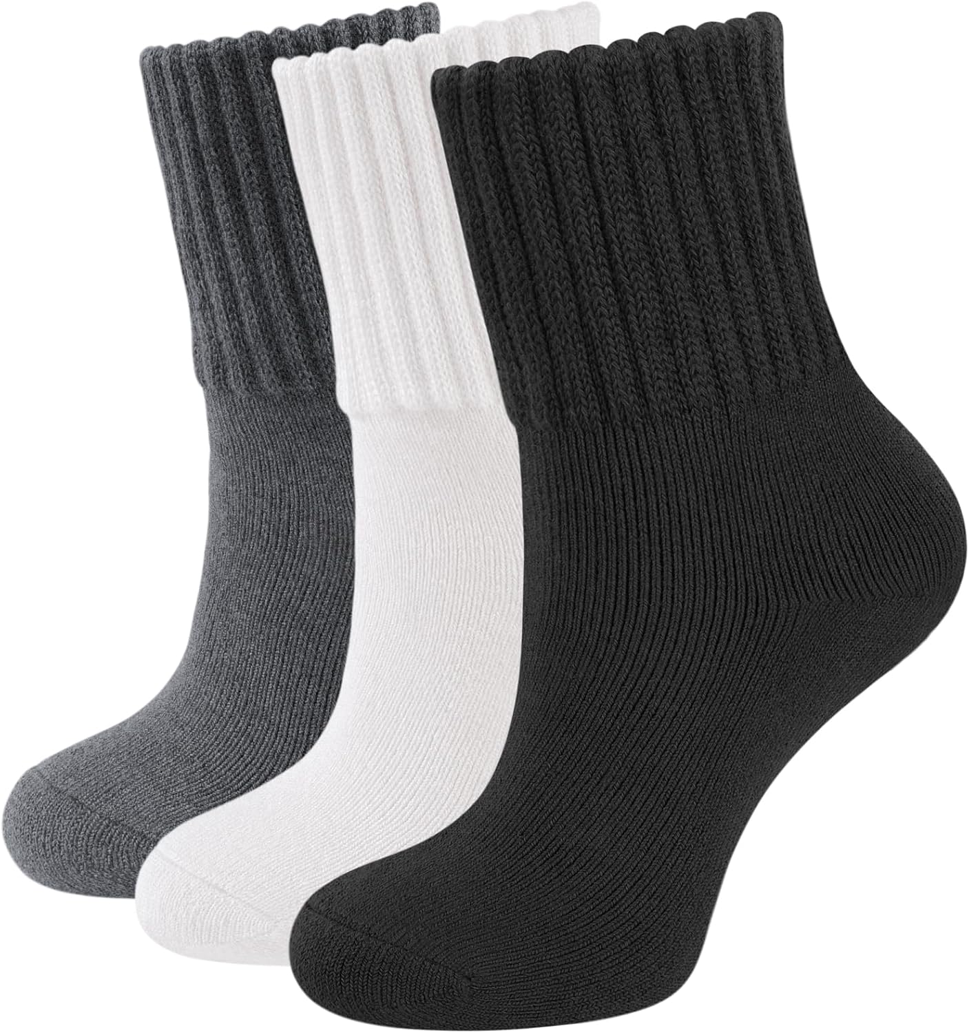 CLOSEMATE Womens Thick Full Cushioned Thermal Warm Boot Socks for Winter 3 Pairs