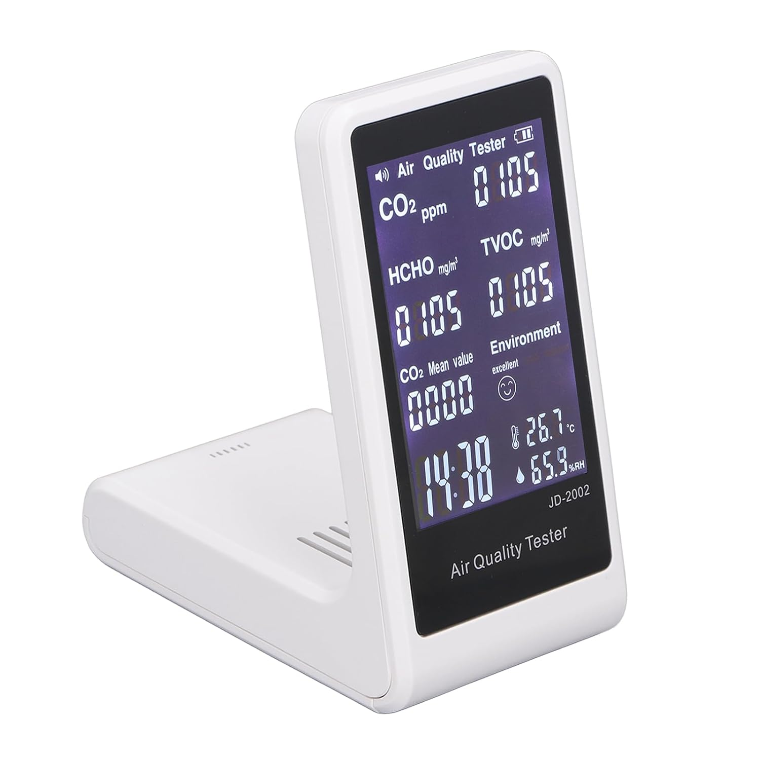 7-In- Quality with Auto Alarm & HD Display | CO2, TVOC Detector for Home, Office, Indoor image number 1