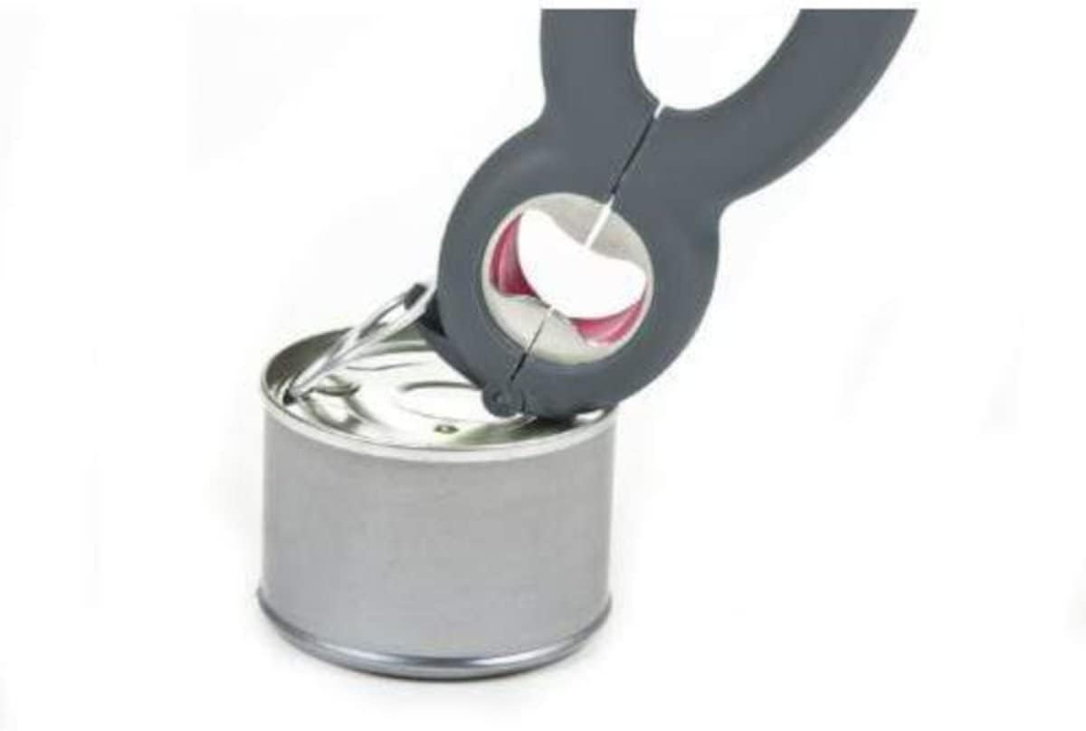 Progressive Prepworks 6-In-1 Multi Opener - Ultimate Kitchen Essential with Soft Grip Coating, Versatile Opening of Jars, Bottles, Soda Caps, Safety Seals, and Pull Tabs, Ergonomic Handle - Black/Red image number 6