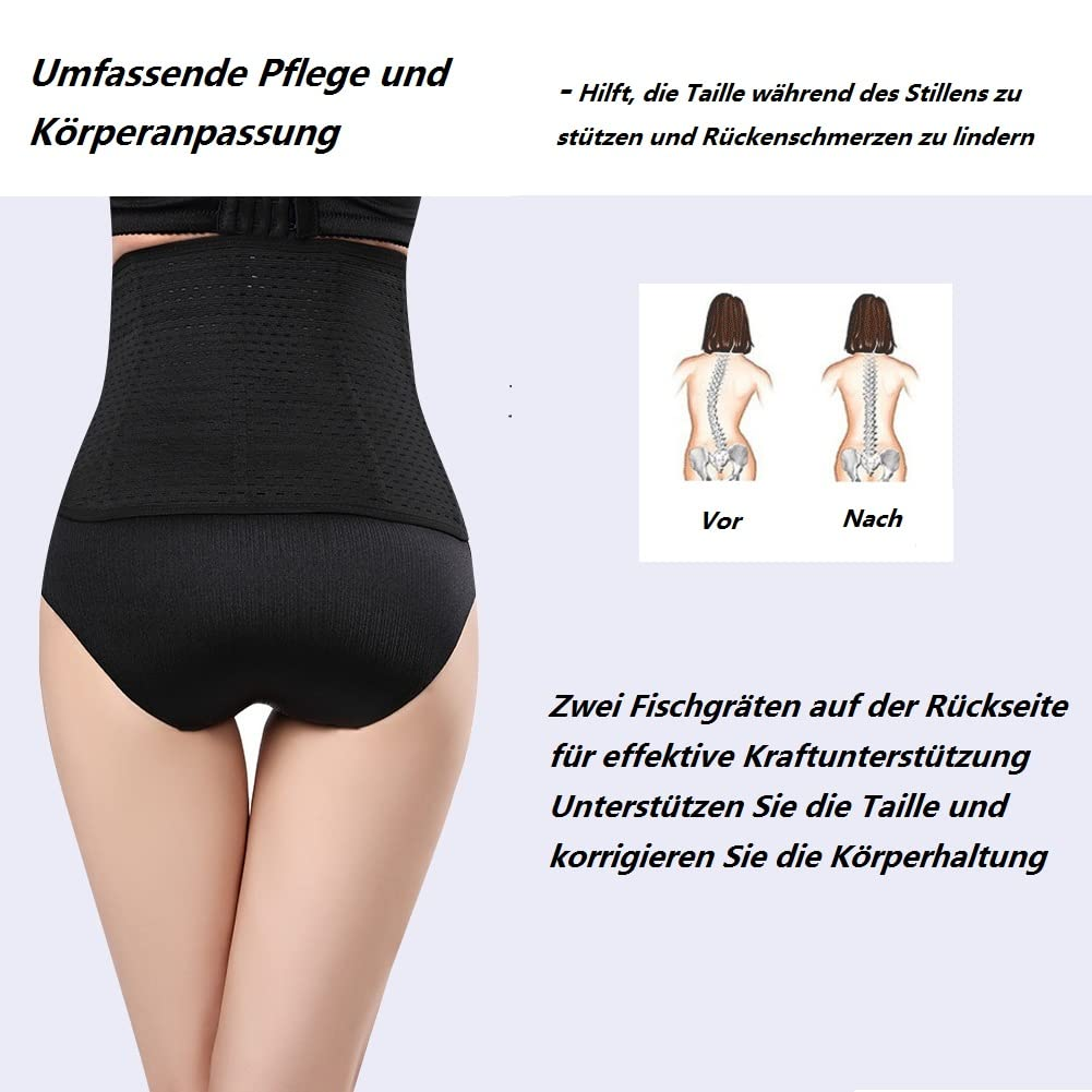 Abdominal Belt after Birth, Postpartum Belt for Women, Cesarean Section Belly Strap, Corset Abdominal Control Women'S Belly Band after Surgery (Black, One Size) image number 3