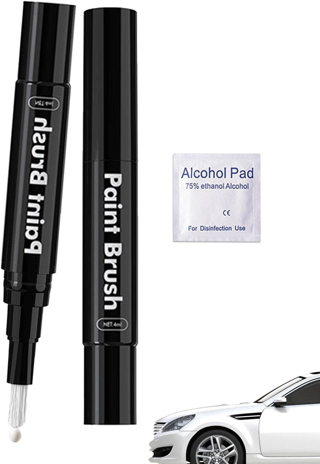 2PCS Car Touch up Pen Paint Scratch Repair with Polish Pen Wheel Fill Paint Pen Black/White/Multi-Color Optional for Various Cars Paint and Rim Repair image number 5