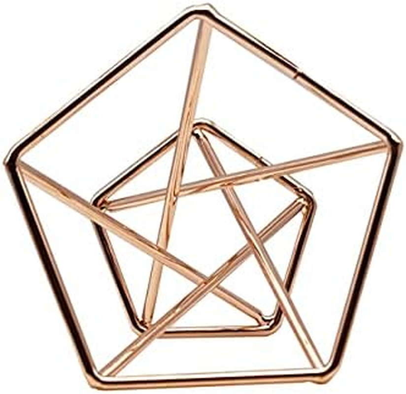 Pack 5 Gold Air Plant Holder Air Plants Holders Tillandsias Display Air Purifying Plant Container Air Fern Stand Geometric Decor for House, Wedding Party - 5, Gold image number 3